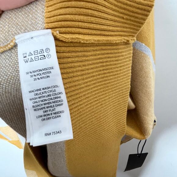 Rachel Rachel Roy Womens Hooded Pullover Sweater 1X Mustard Yellow Plaid Cozy - Picture 9 of 9